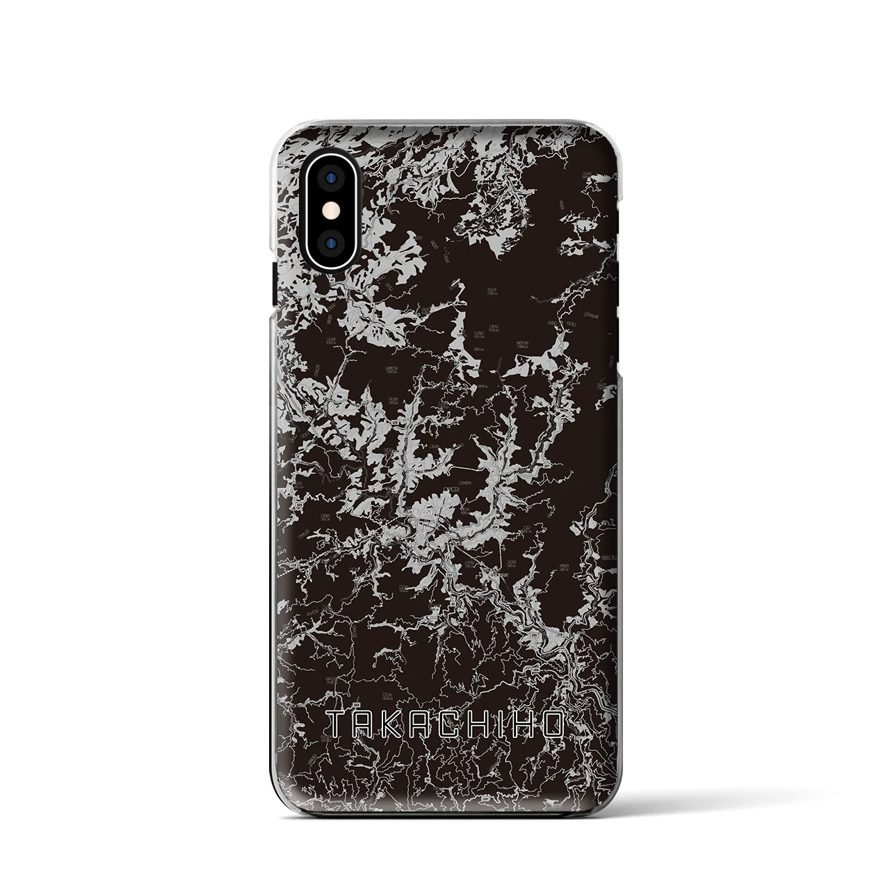 【高千穂(宮崎県)】地図柄iPhoneケース(クリアタイプ)