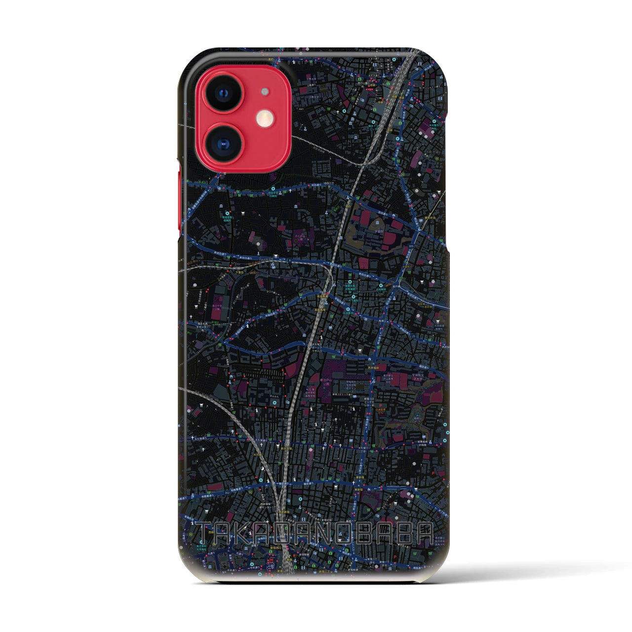 【高田馬場(東京都)】地図柄iPhoneケース(バックカバータイプ)