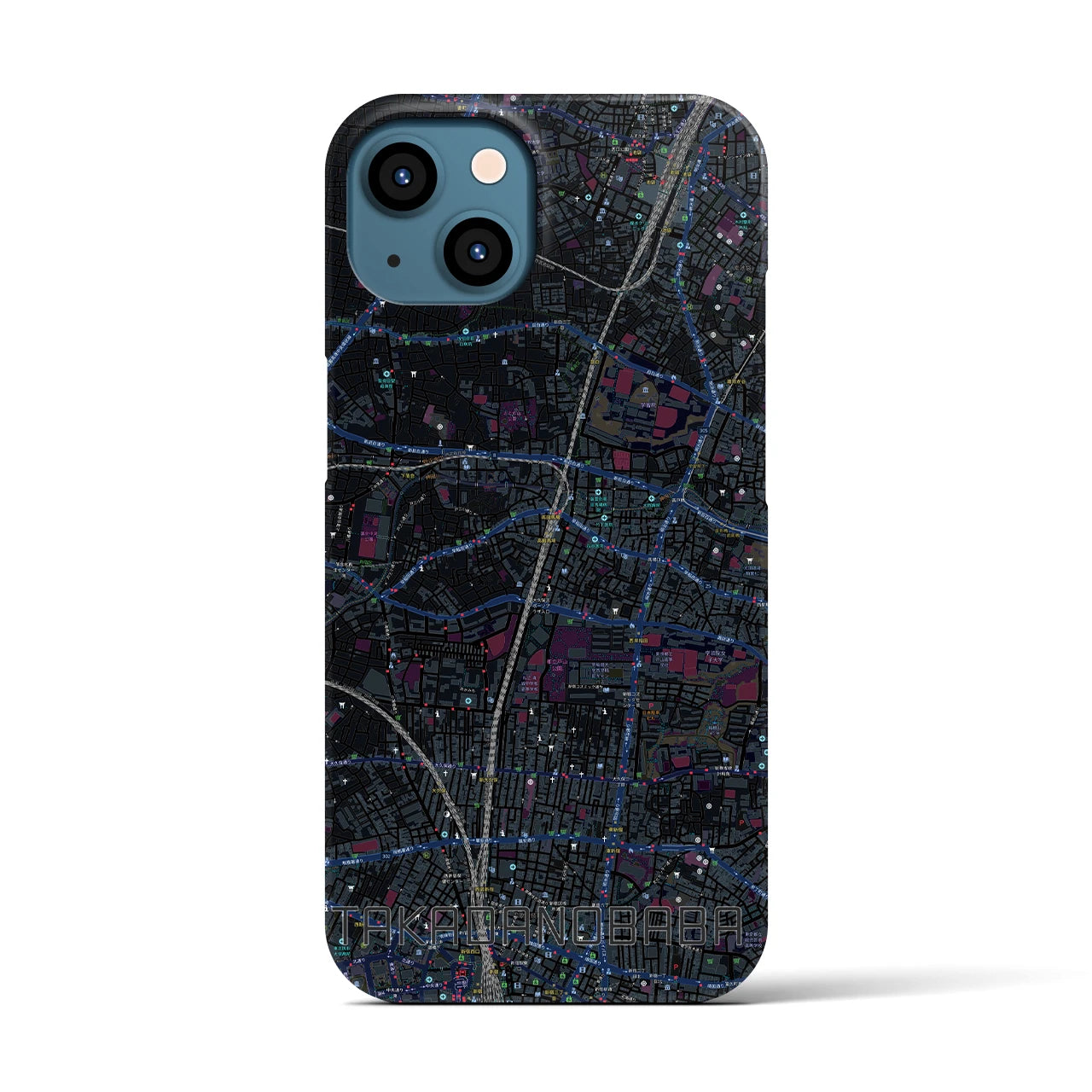 【高田馬場(東京都)】地図柄iPhoneケース(バックカバータイプ)