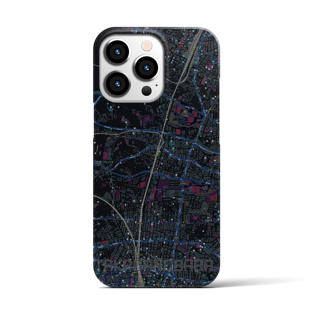【高田馬場(東京都)】地図柄iPhoneケース(バックカバータイプ)