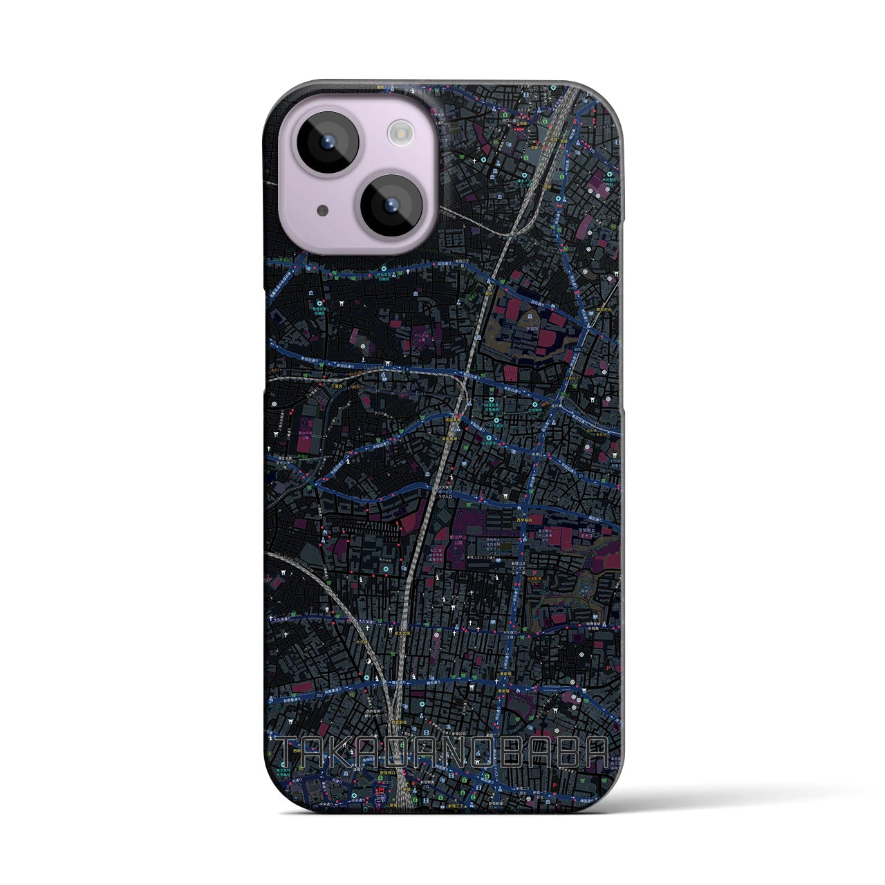 【高田馬場(東京都)】地図柄iPhoneケース(バックカバータイプ)