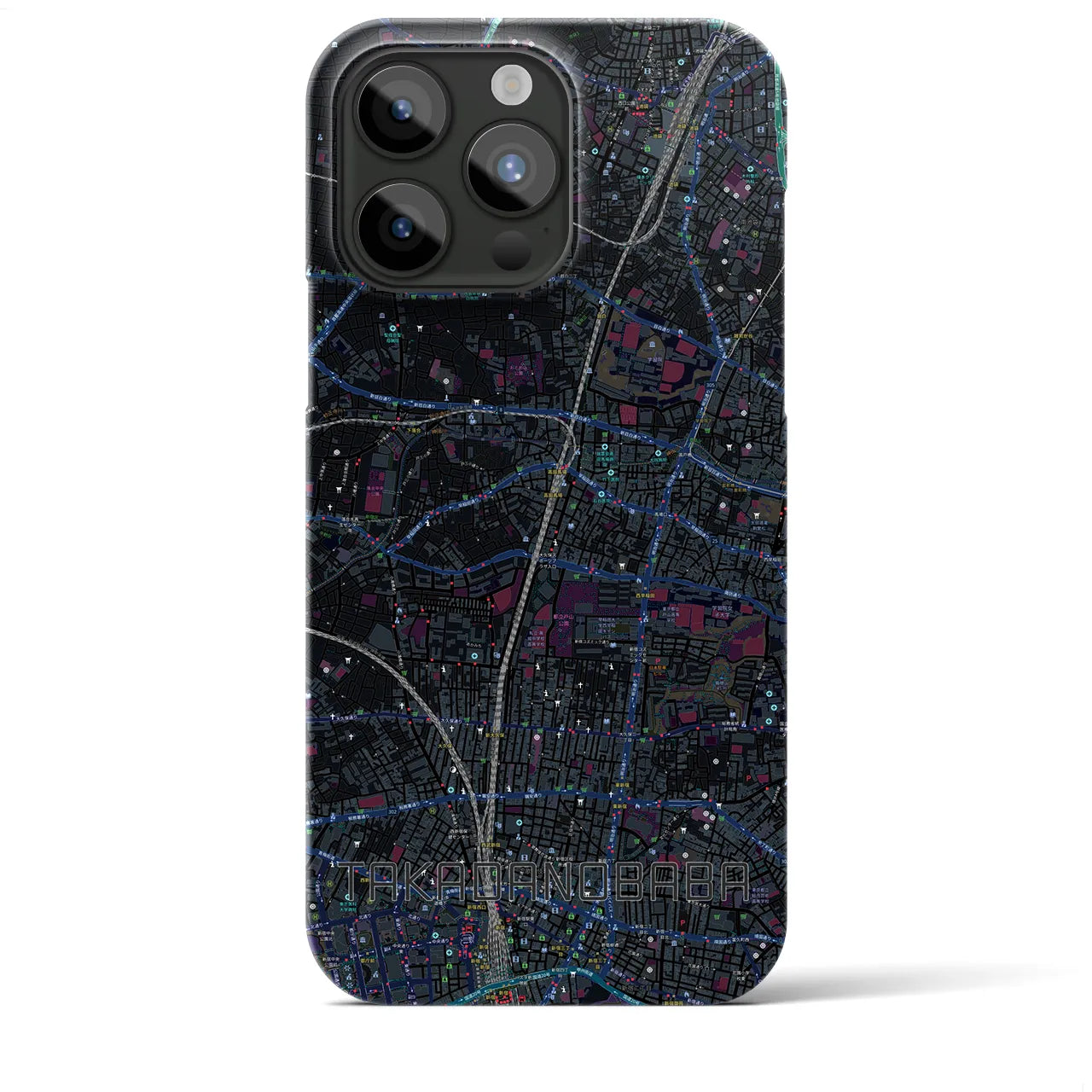 【高田馬場(東京都)】地図柄iPhoneケース(バックカバータイプ)