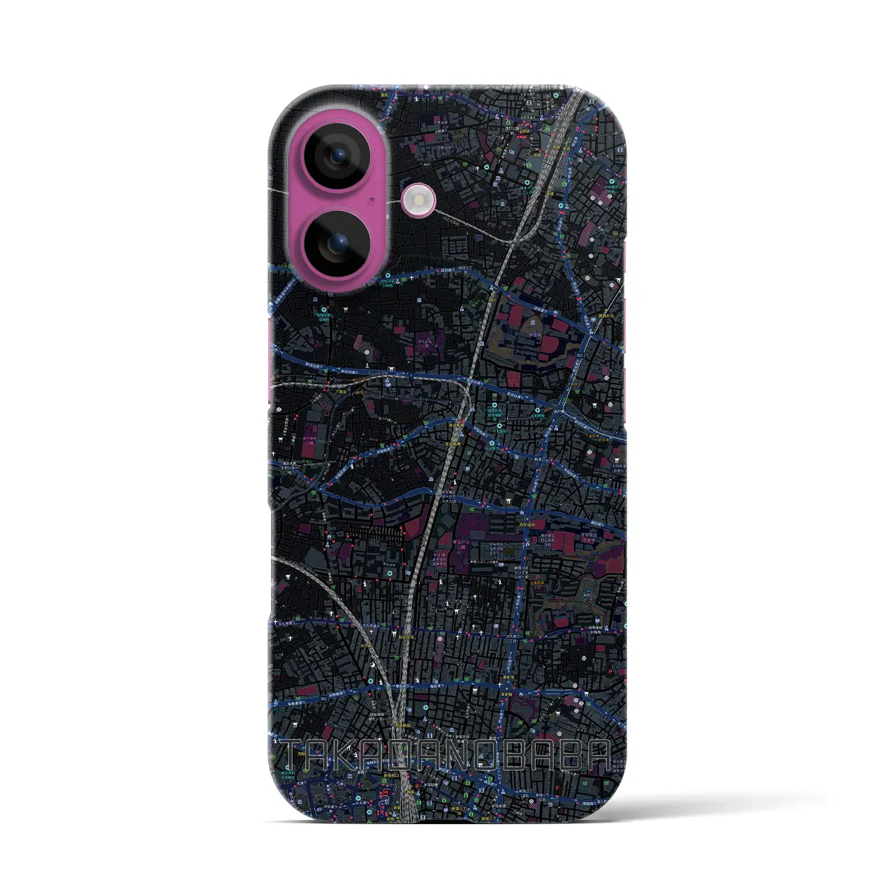 【高田馬場(東京都)】地図柄iPhoneケース(バックカバータイプ)