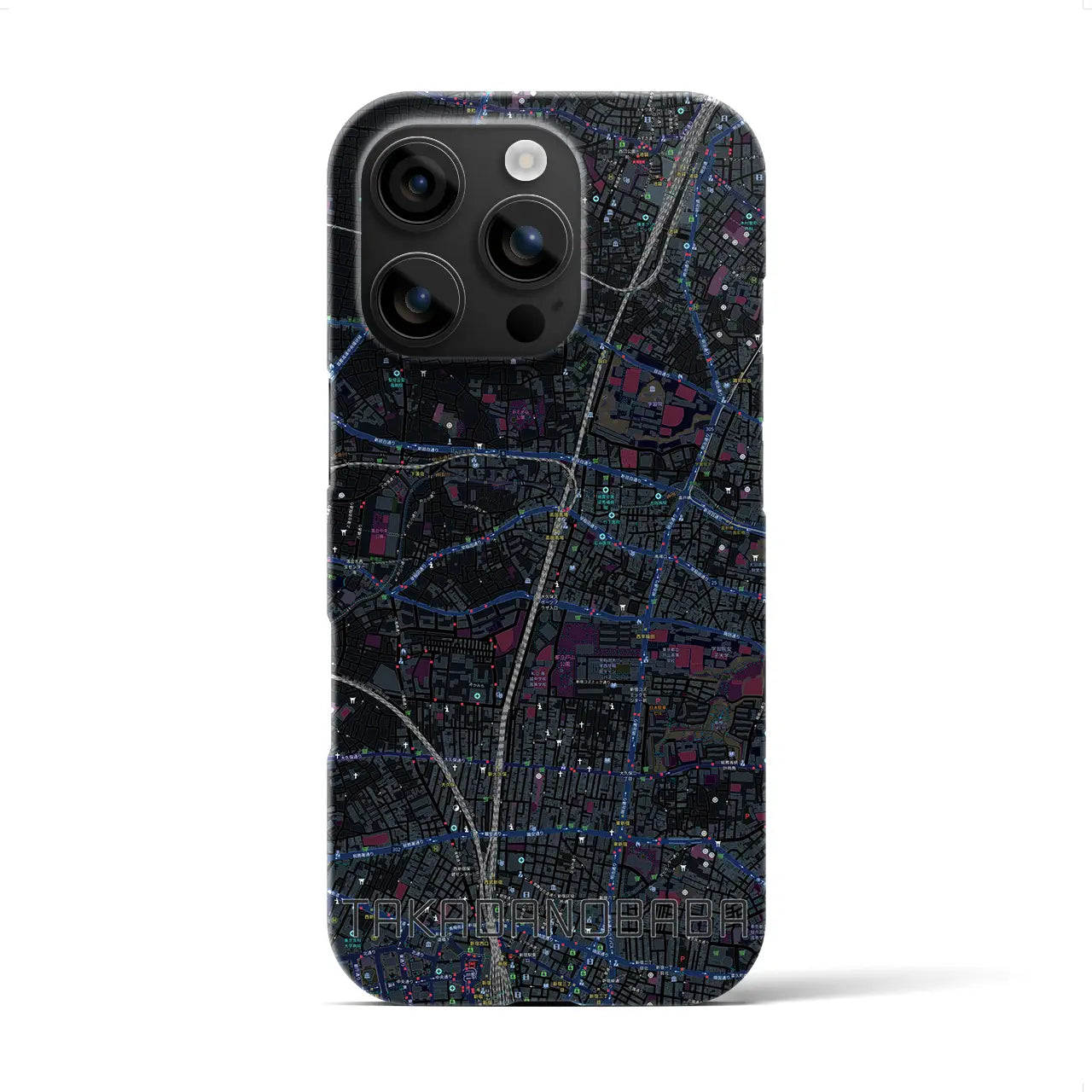 【高田馬場(東京都)】地図柄iPhoneケース(バックカバータイプ)