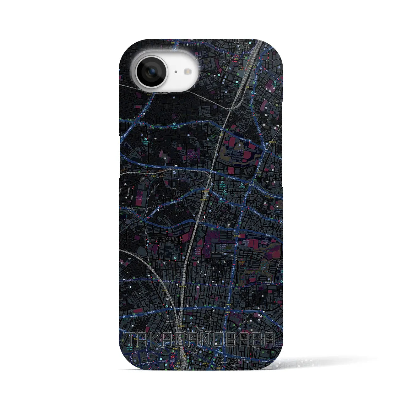 【高田馬場(東京都)】地図柄iPhoneケース(バックカバータイプ)