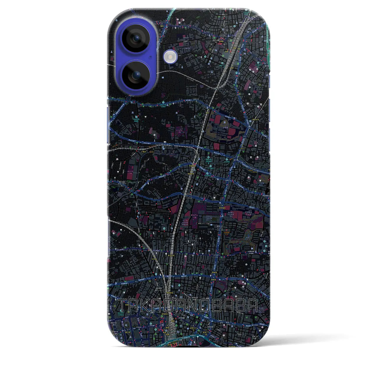 【高田馬場(東京都)】地図柄iPhoneケース(バックカバータイプ)