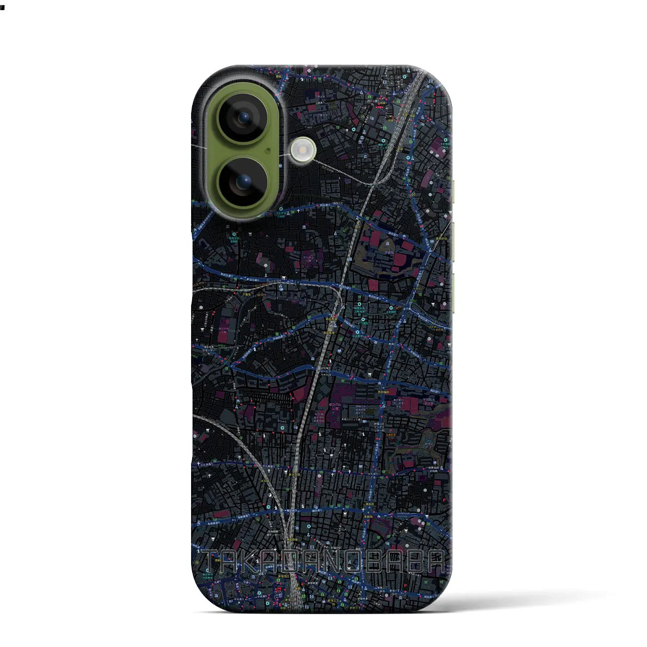 【高田馬場(東京都)】地図柄iPhoneケース(バックカバータイプ)