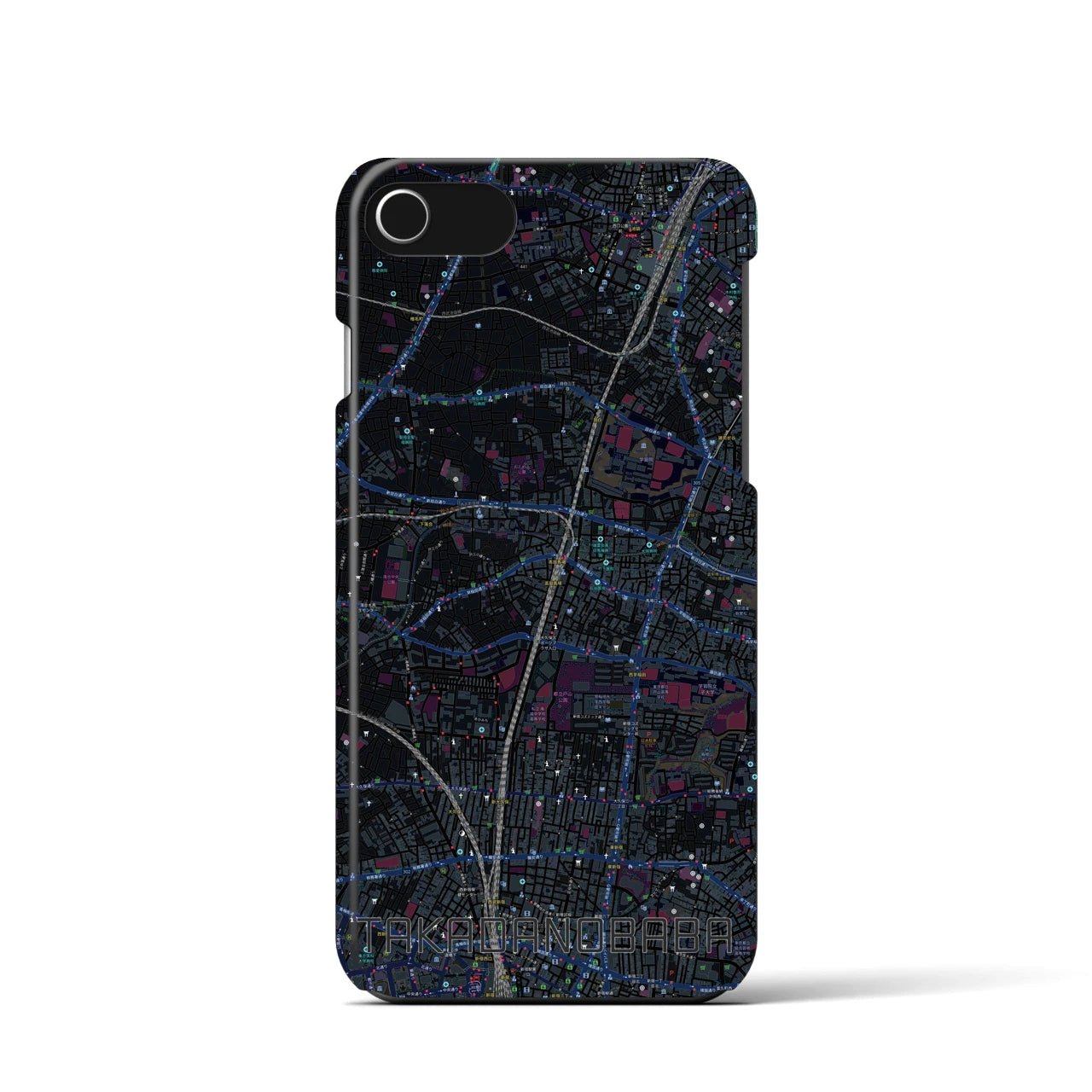 【高田馬場(東京都)】地図柄iPhoneケース(バックカバータイプ)