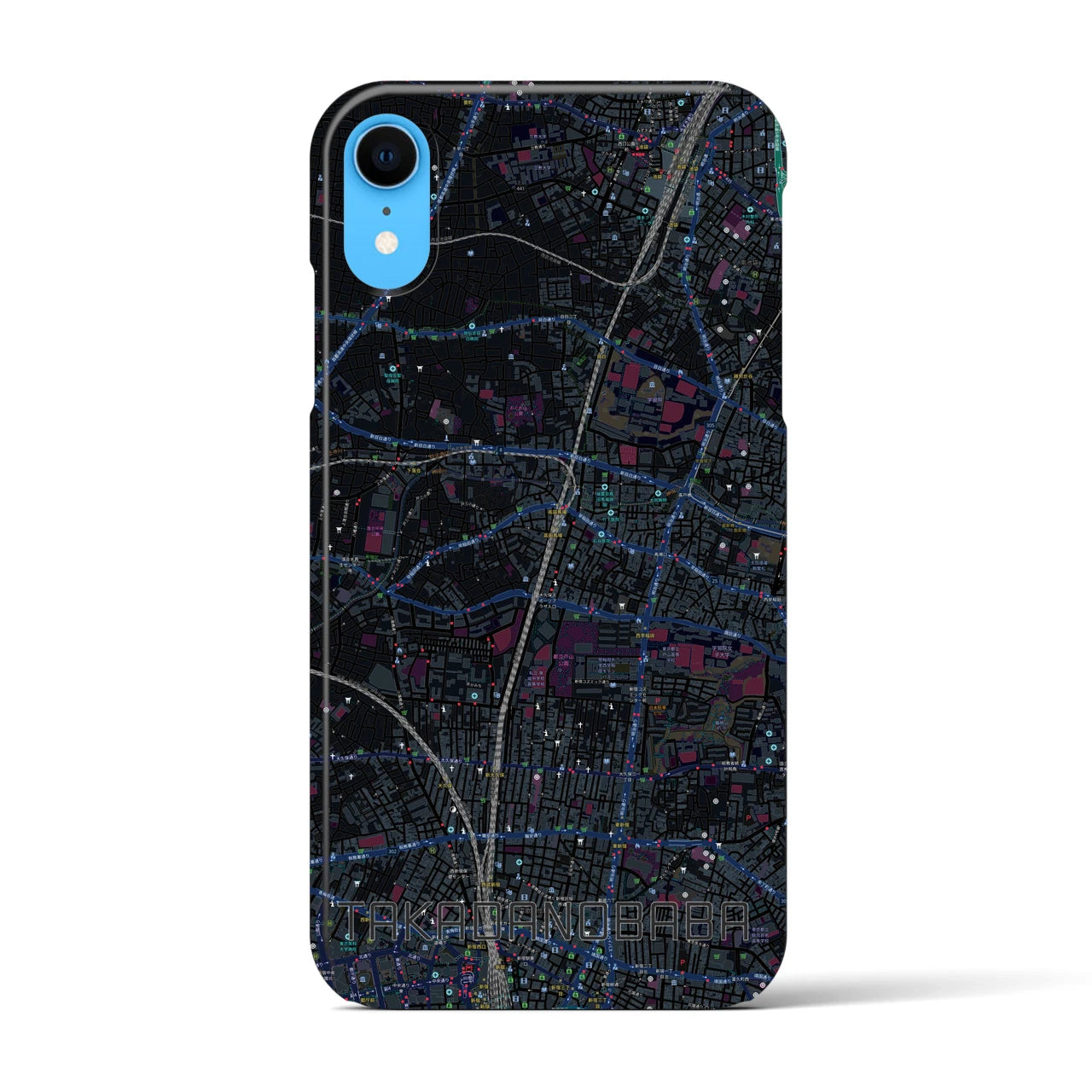 【高田馬場(東京都)】地図柄iPhoneケース(バックカバータイプ)