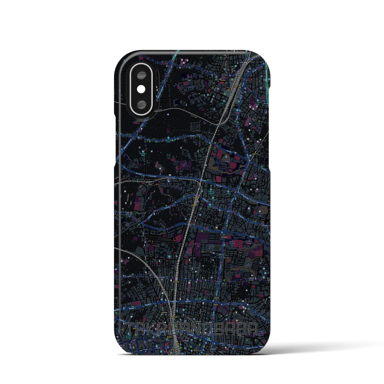 【高田馬場(東京都)】地図柄iPhoneケース(バックカバータイプ)