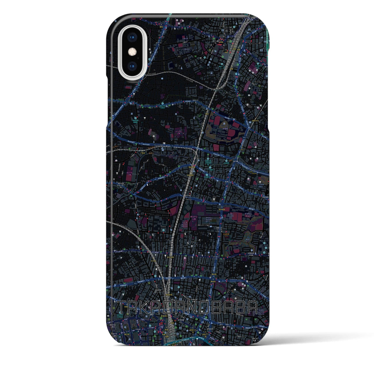 【高田馬場(東京都)】地図柄iPhoneケース(バックカバータイプ)