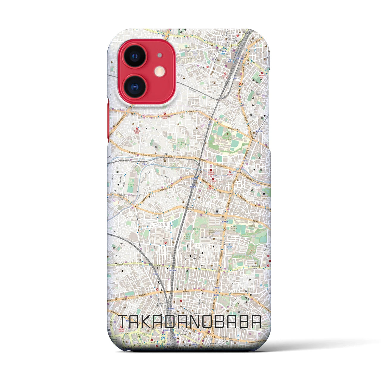 【高田馬場(東京都)】地図柄iPhoneケース(バックカバータイプ)