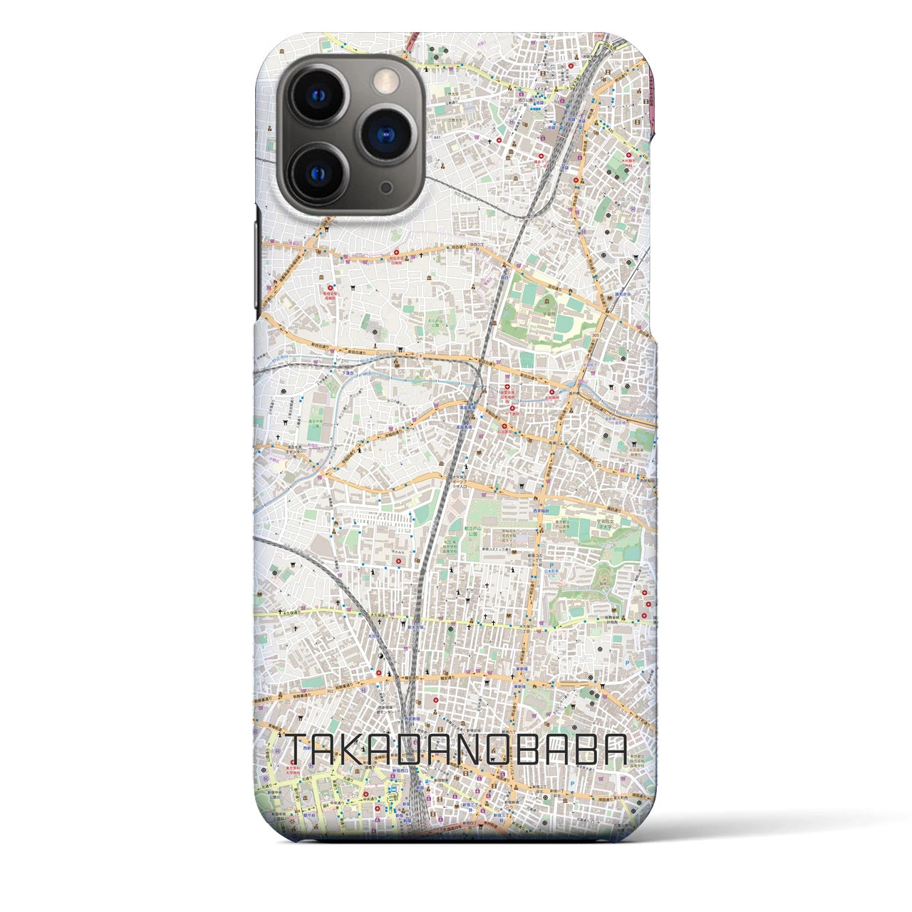 【高田馬場(東京都)】地図柄iPhoneケース(バックカバータイプ)