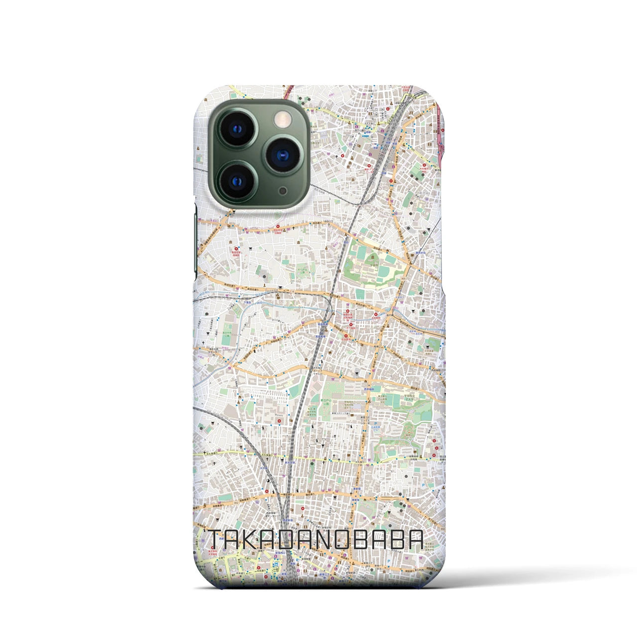 【高田馬場(東京都)】地図柄iPhoneケース(バックカバータイプ)