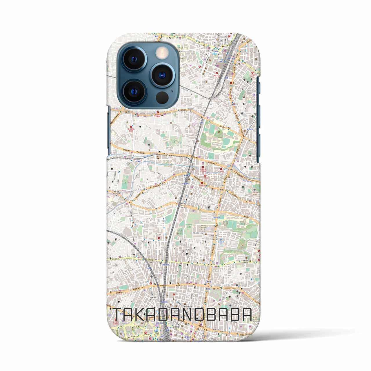 【高田馬場(東京都)】地図柄iPhoneケース(バックカバータイプ)