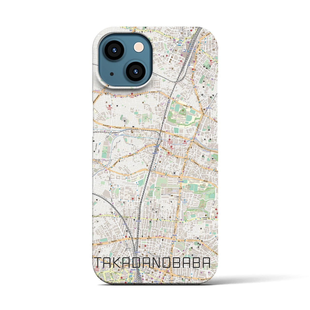【高田馬場(東京都)】地図柄iPhoneケース(バックカバータイプ)