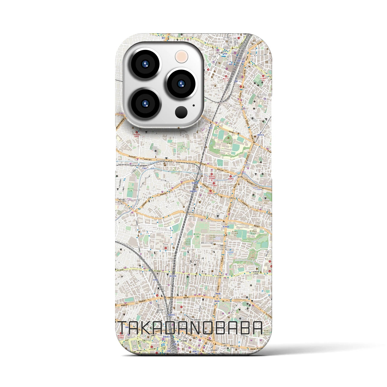 【高田馬場(東京都)】地図柄iPhoneケース(バックカバータイプ)