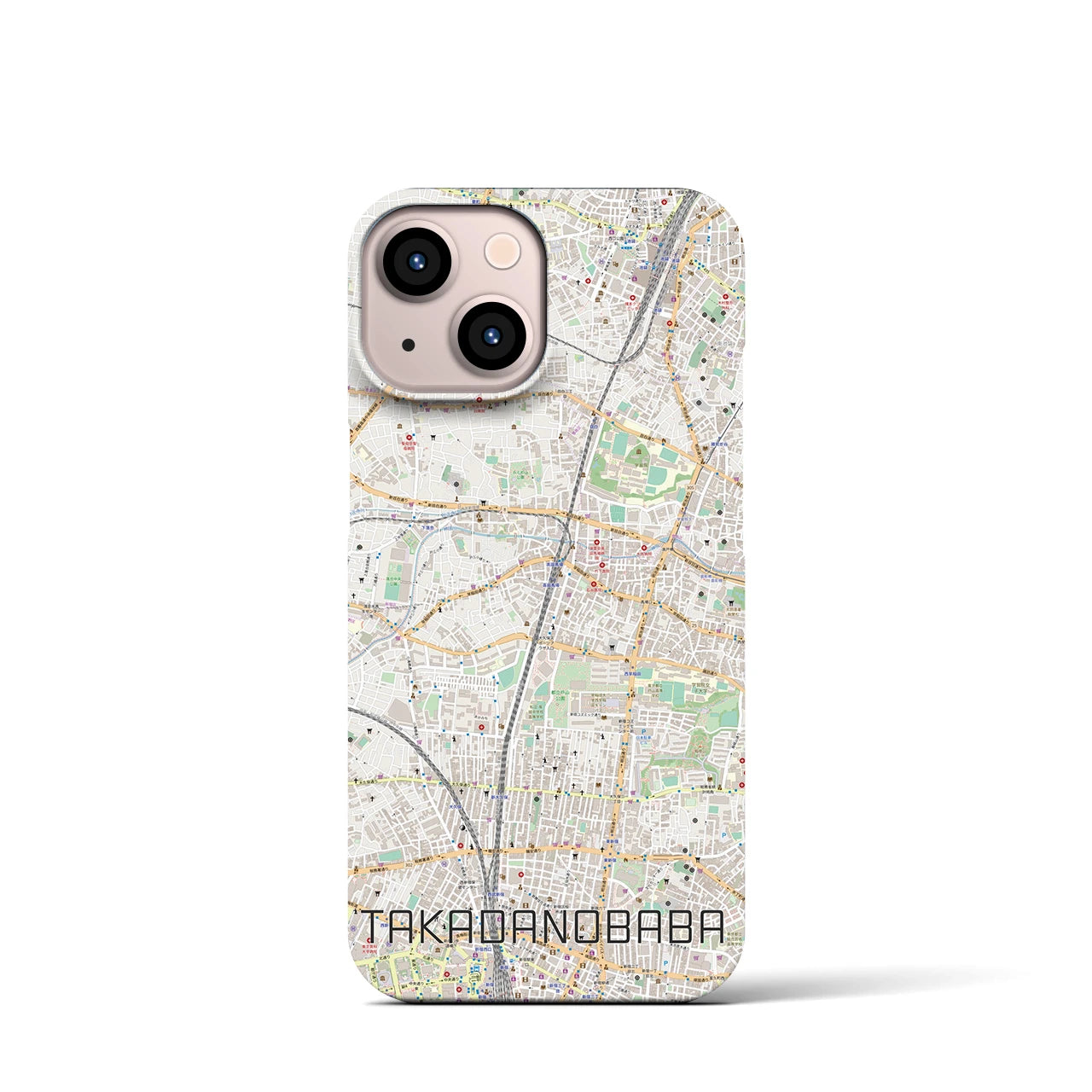 【高田馬場(東京都)】地図柄iPhoneケース(バックカバータイプ)