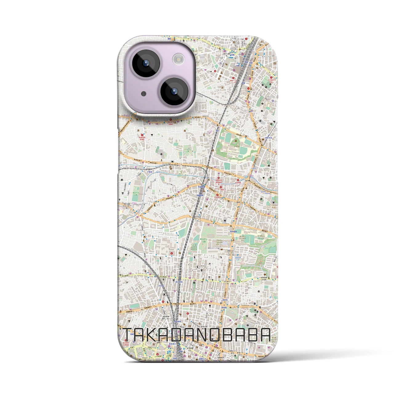 【高田馬場(東京都)】地図柄iPhoneケース(バックカバータイプ)