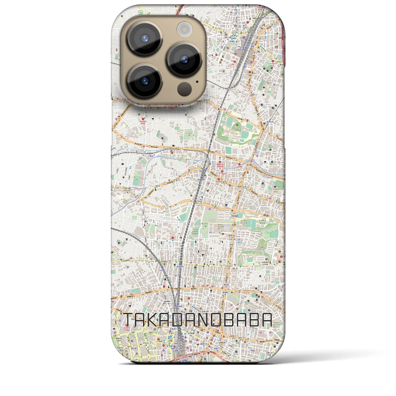 【高田馬場(東京都)】地図柄iPhoneケース(バックカバータイプ)