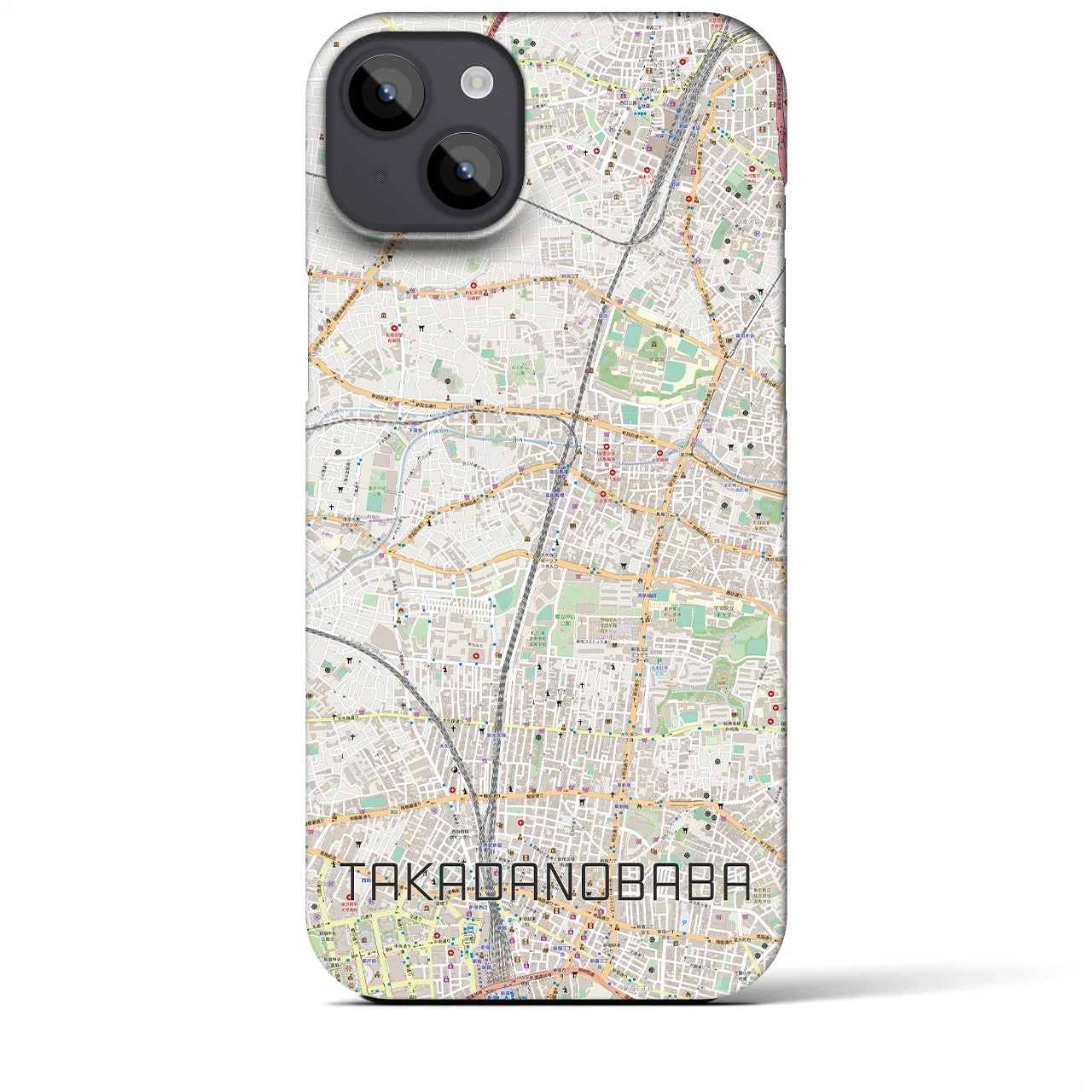 【高田馬場(東京都)】地図柄iPhoneケース(バックカバータイプ)