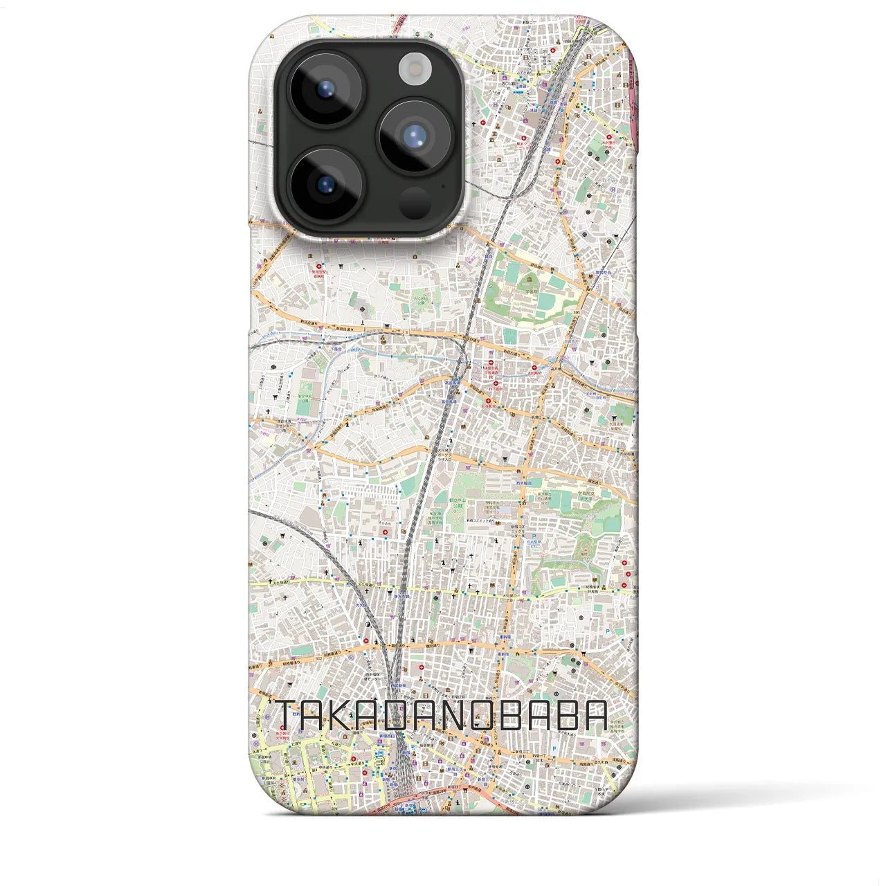 【高田馬場(東京都)】地図柄iPhoneケース(バックカバータイプ)