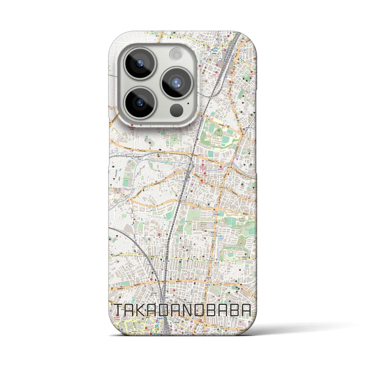 【高田馬場(東京都)】地図柄iPhoneケース(バックカバータイプ)
