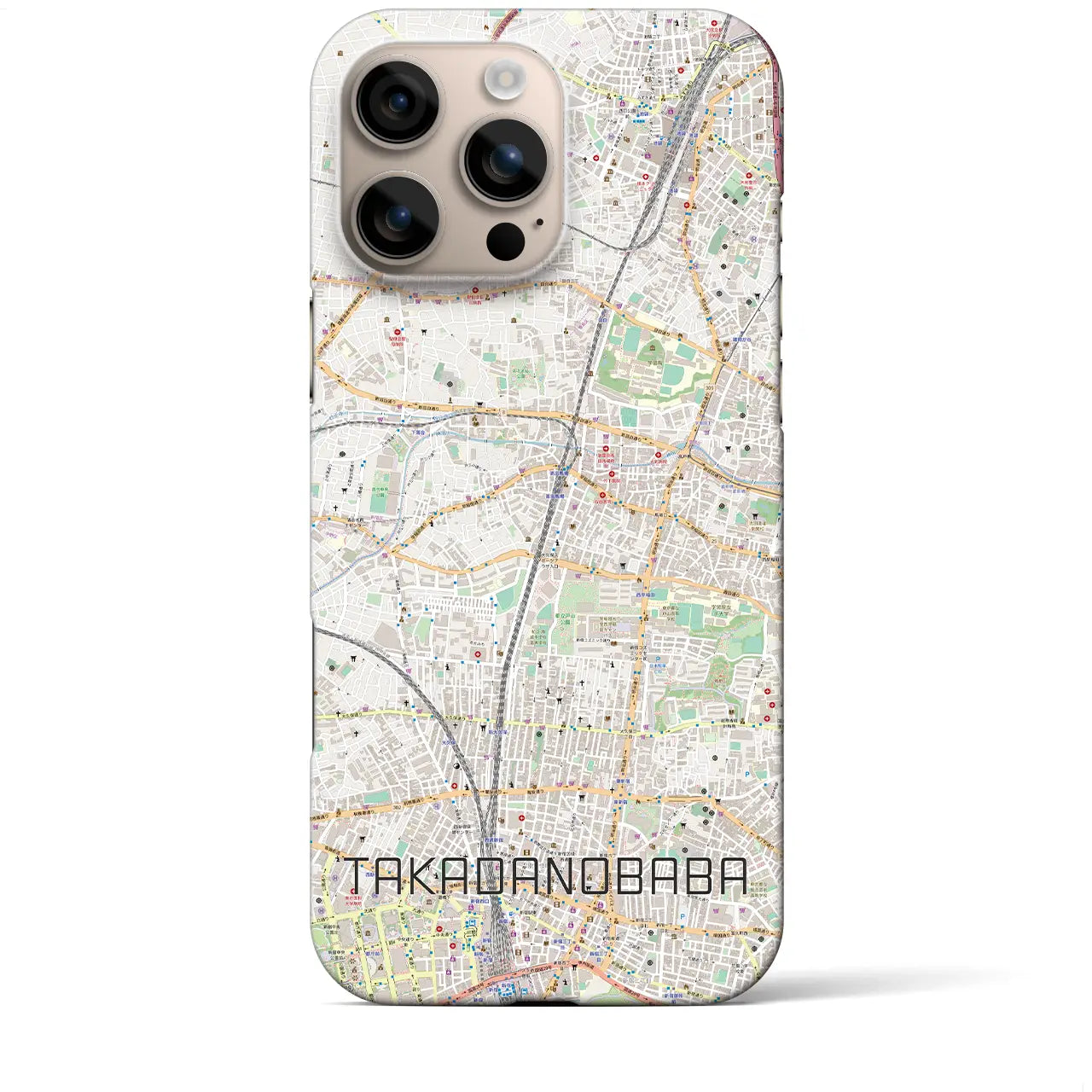 【高田馬場(東京都)】地図柄iPhoneケース(バックカバータイプ)