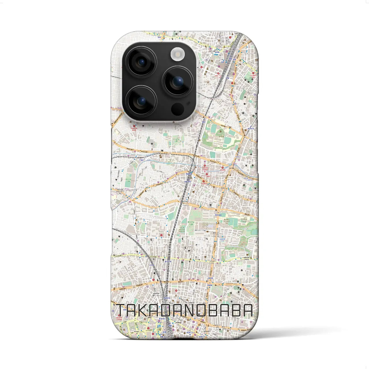 【高田馬場(東京都)】地図柄iPhoneケース(バックカバータイプ)