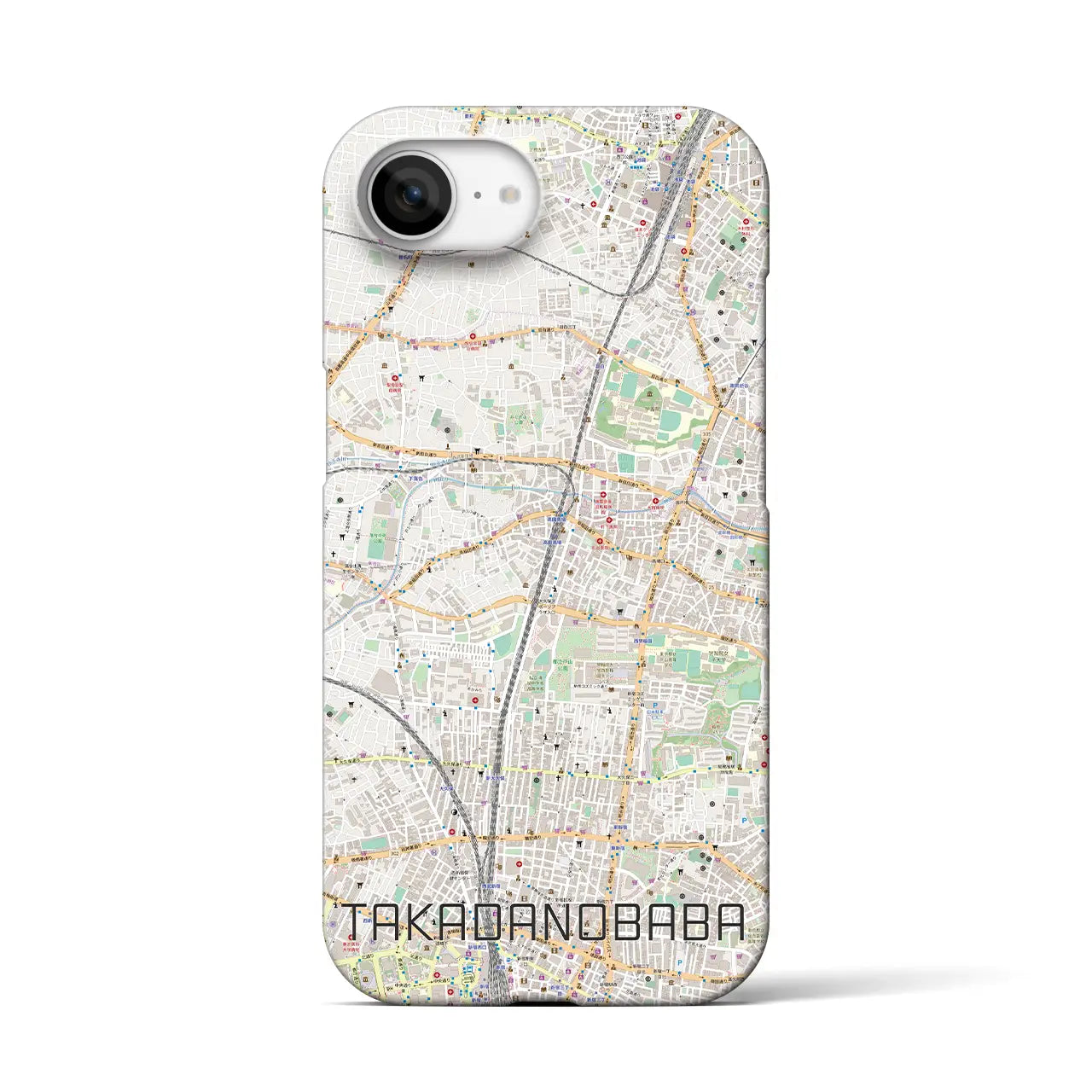 【高田馬場(東京都)】地図柄iPhoneケース(バックカバータイプ)