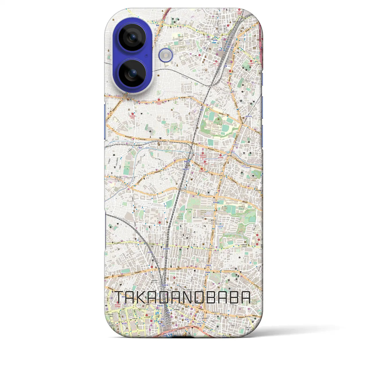 【高田馬場(東京都)】地図柄iPhoneケース(バックカバータイプ)ナチュラル・iPhone 16 Pro Max 用