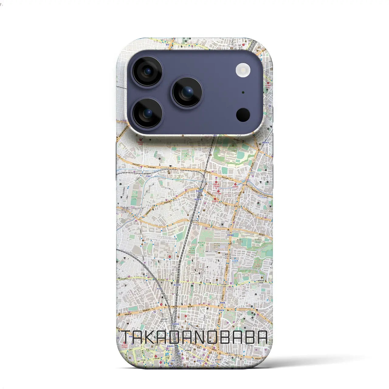 【高田馬場(東京都)】地図柄iPhoneケース(バックカバータイプ)