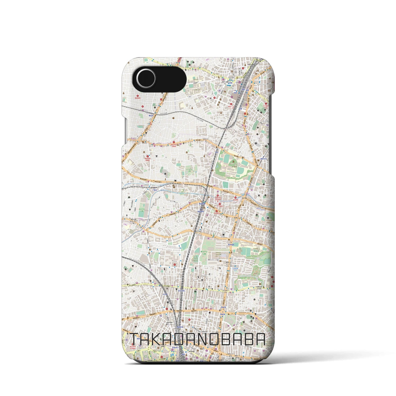 【高田馬場(東京都)】地図柄iPhoneケース(バックカバータイプ)
