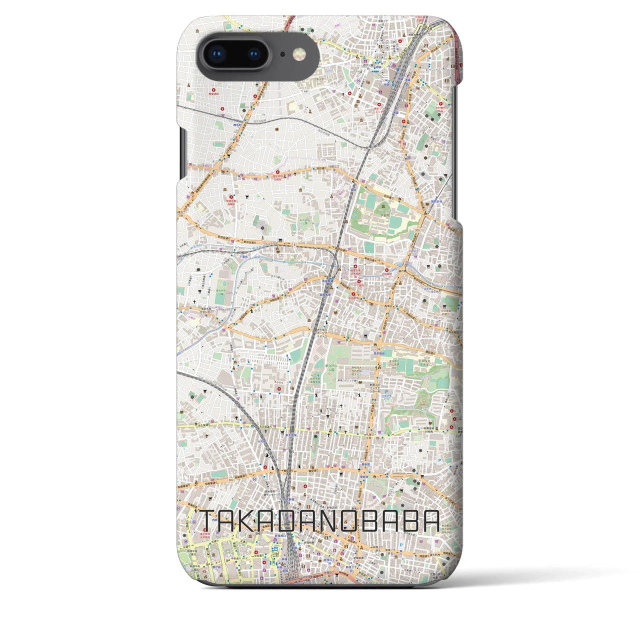 【高田馬場(東京都)】地図柄iPhoneケース(バックカバータイプ)