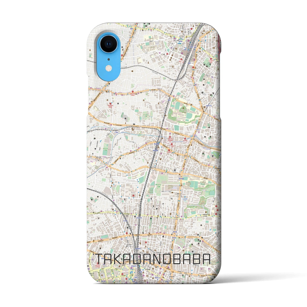 【高田馬場(東京都)】地図柄iPhoneケース(バックカバータイプ)