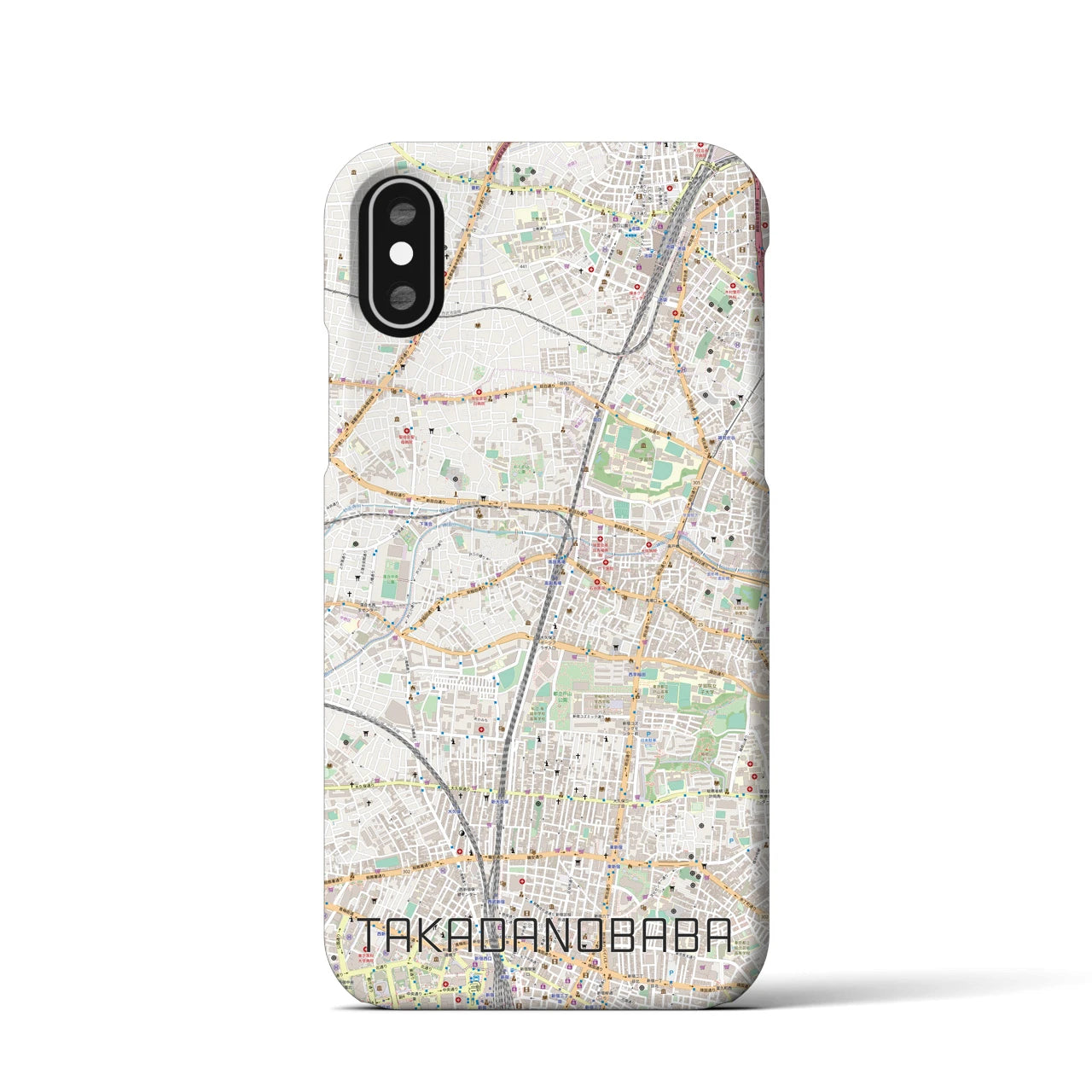 【高田馬場(東京都)】地図柄iPhoneケース(バックカバータイプ)