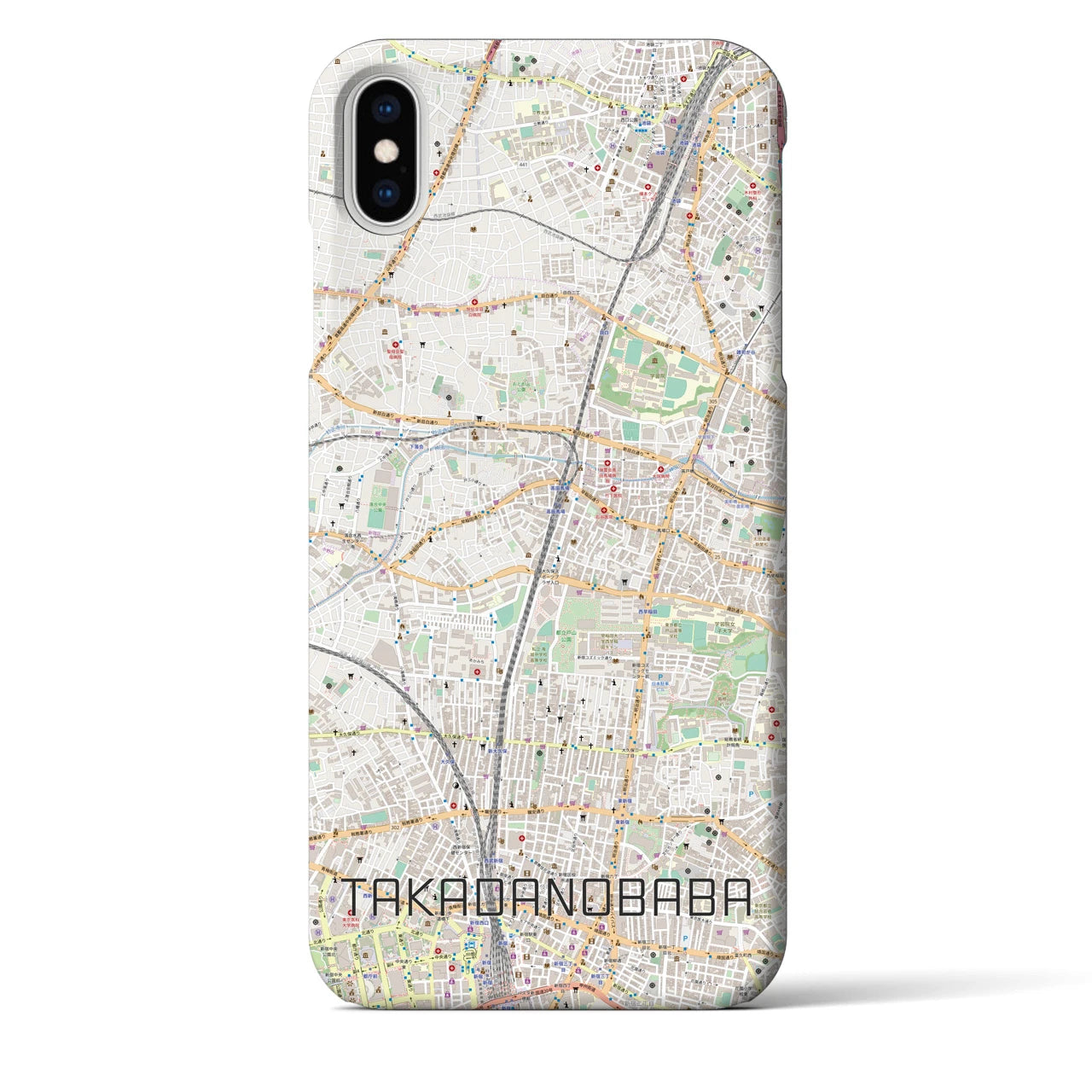 【高田馬場(東京都)】地図柄iPhoneケース(バックカバータイプ)