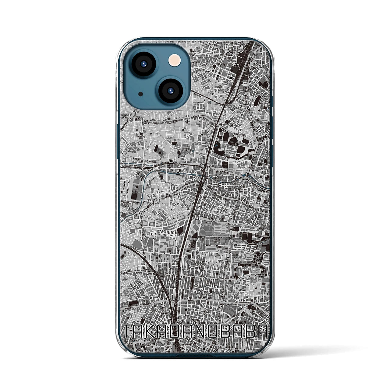 【高田馬場(東京都)】地図柄iPhoneケース(クリアタイプ)