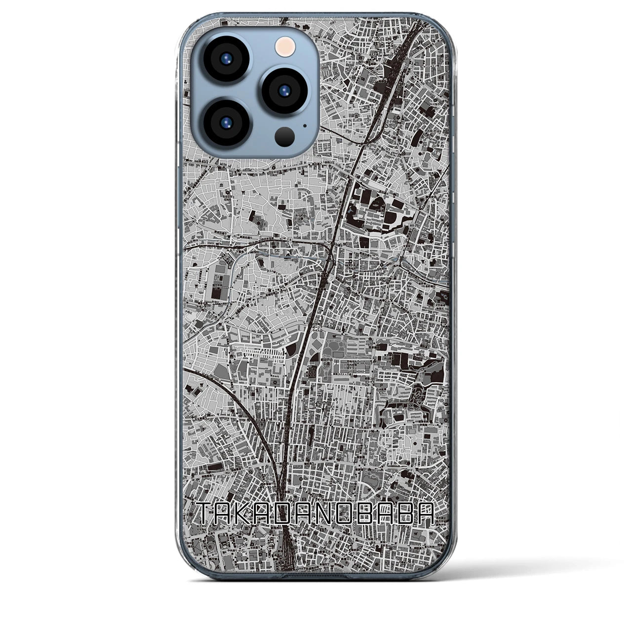 【高田馬場(東京都)】地図柄iPhoneケース(クリアタイプ)