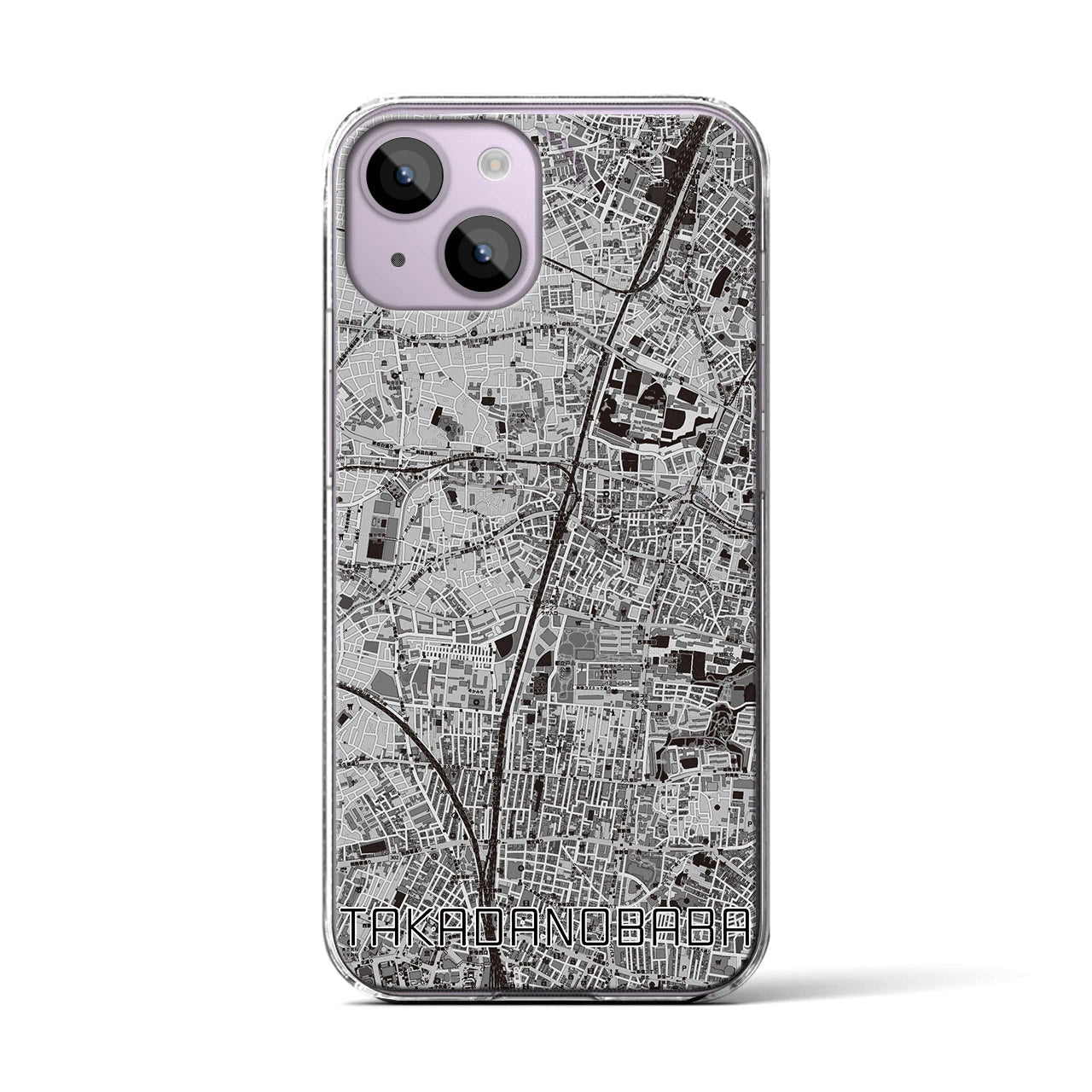 【高田馬場(東京都)】地図柄iPhoneケース(クリアタイプ)