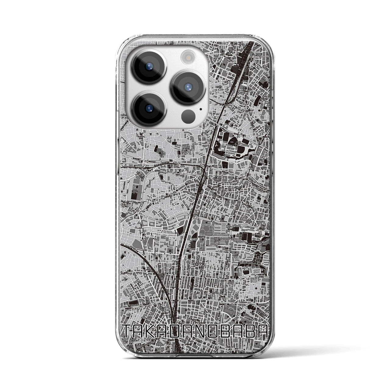 【高田馬場(東京都)】地図柄iPhoneケース(クリアタイプ)