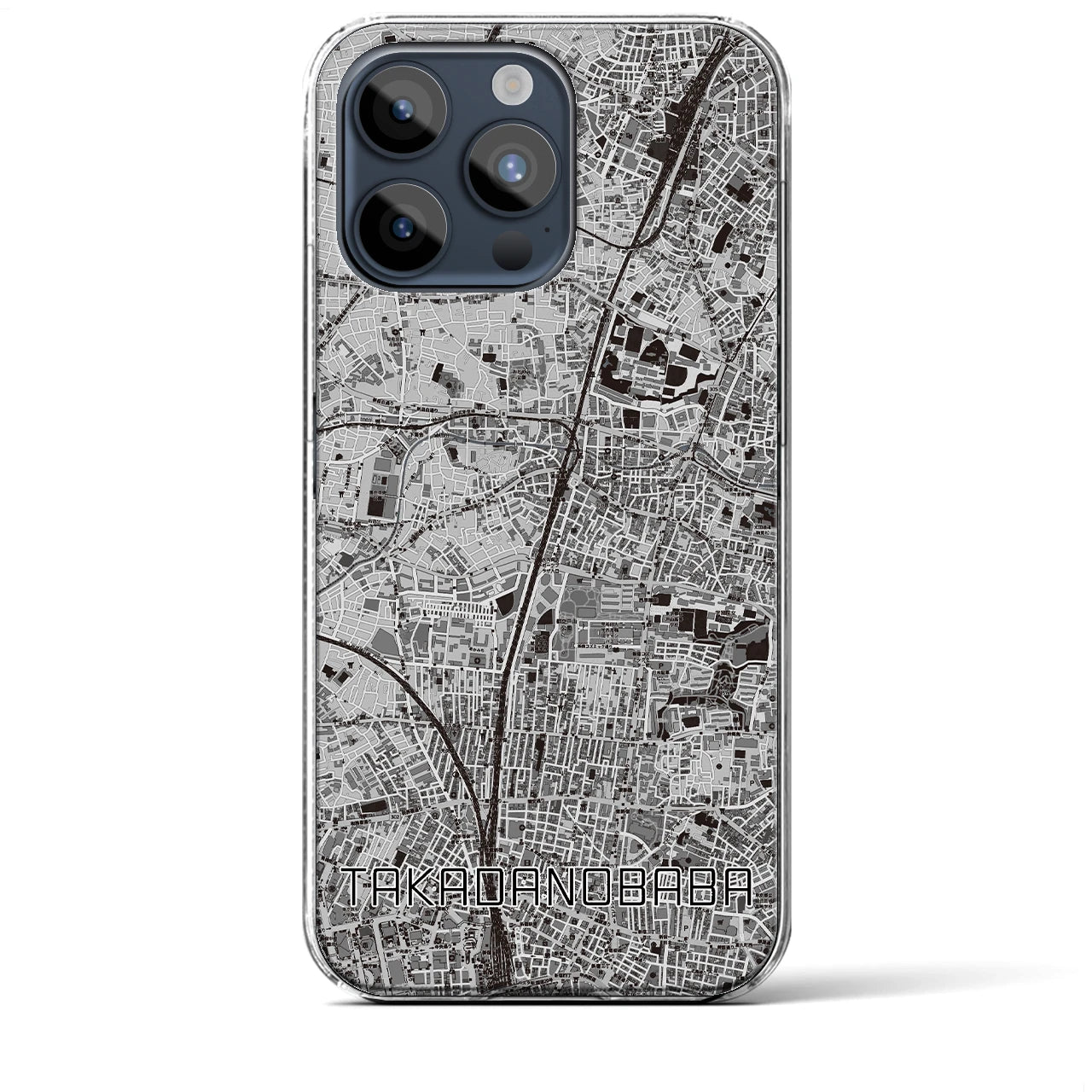 【高田馬場(東京都)】地図柄iPhoneケース(クリアタイプ)