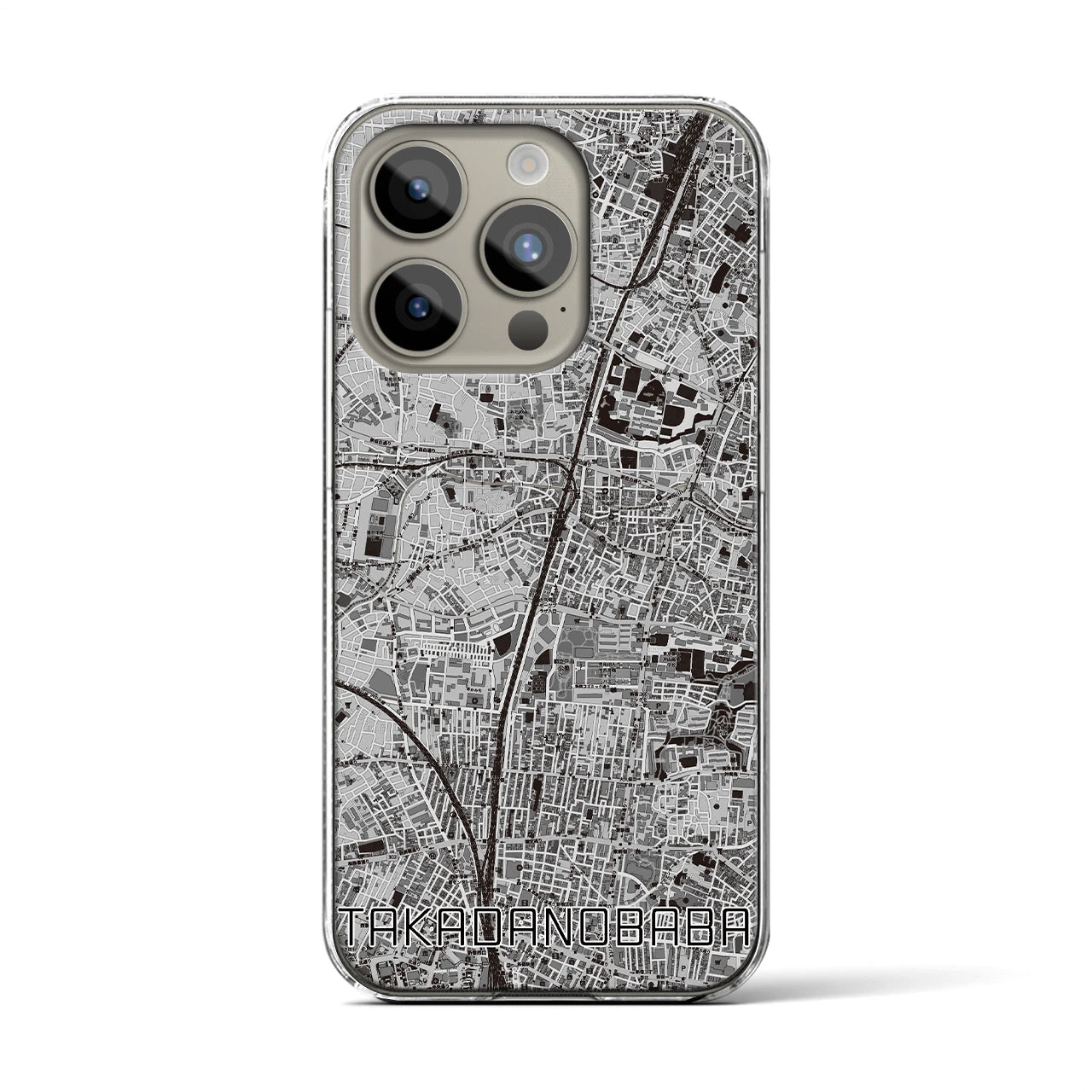 【高田馬場(東京都)】地図柄iPhoneケース(クリアタイプ)