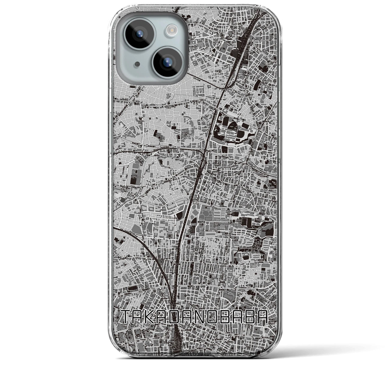 【高田馬場(東京都)】地図柄iPhoneケース(クリアタイプ)