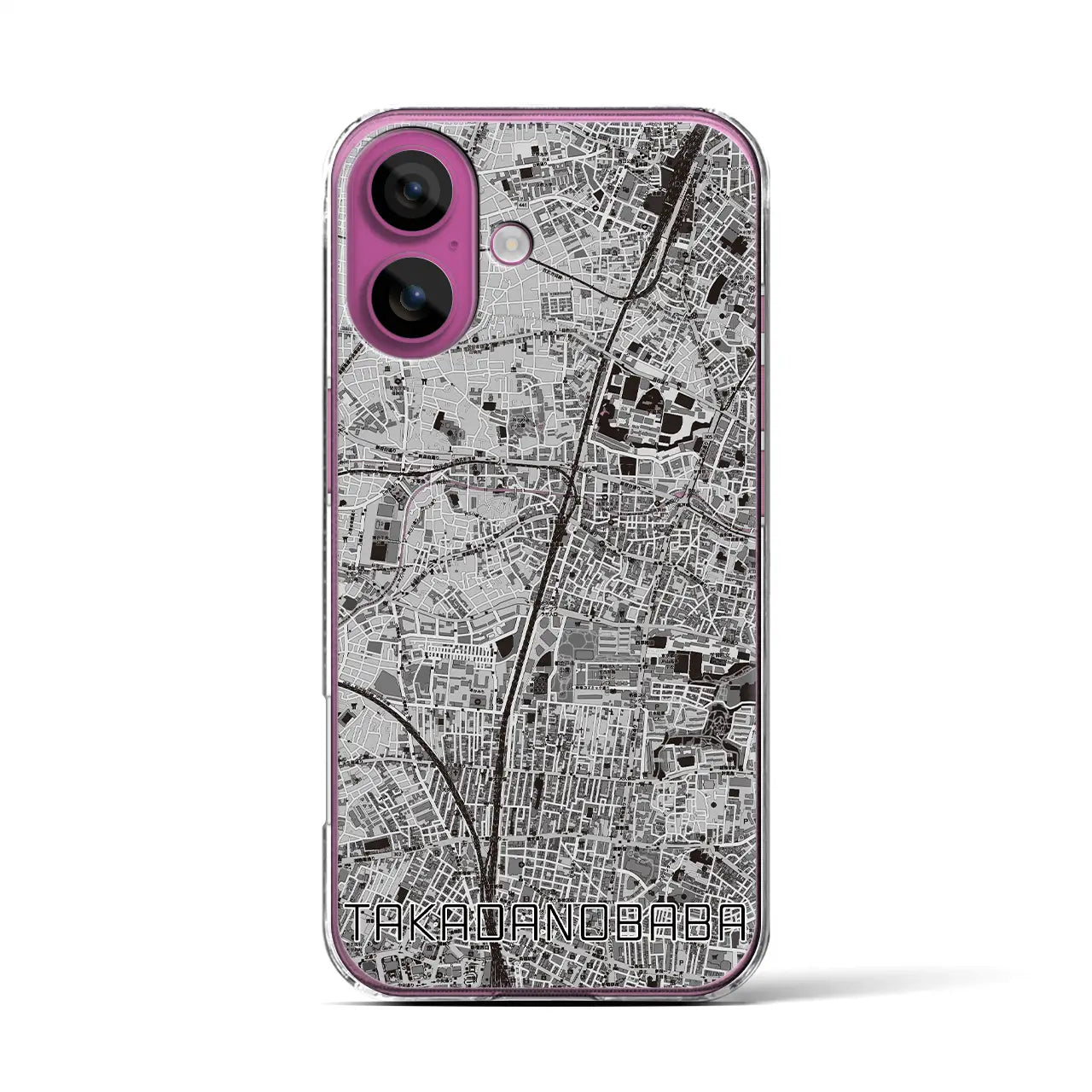 【高田馬場(東京都)】地図柄iPhoneケース(クリアタイプ)