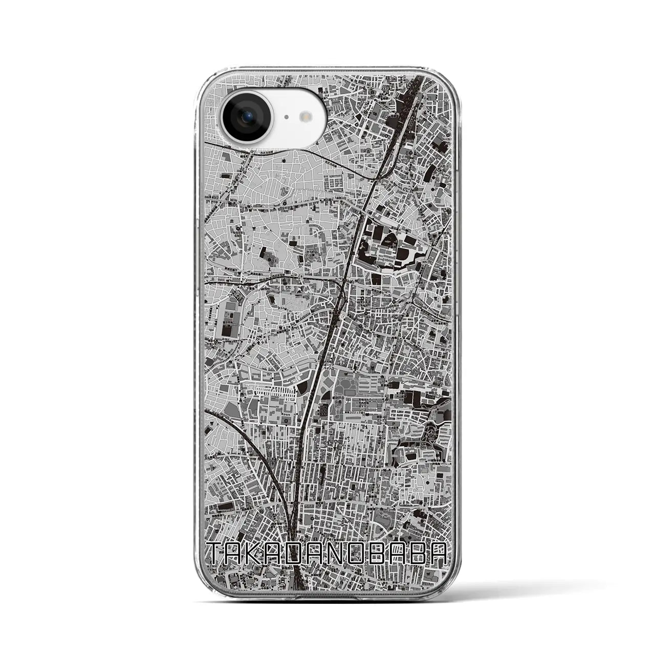 【高田馬場(東京都)】地図柄iPhoneケース(クリアタイプ)