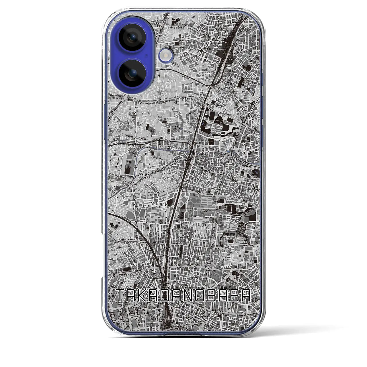 【高田馬場(東京都)】地図柄iPhoneケース(クリアタイプ)