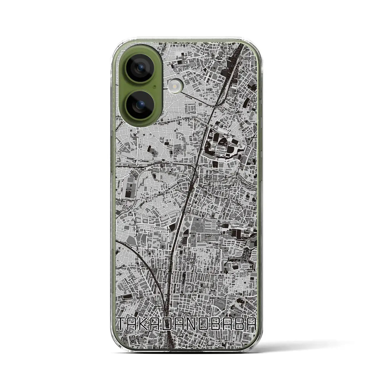 【高田馬場(東京都)】地図柄iPhoneケース(クリアタイプ)