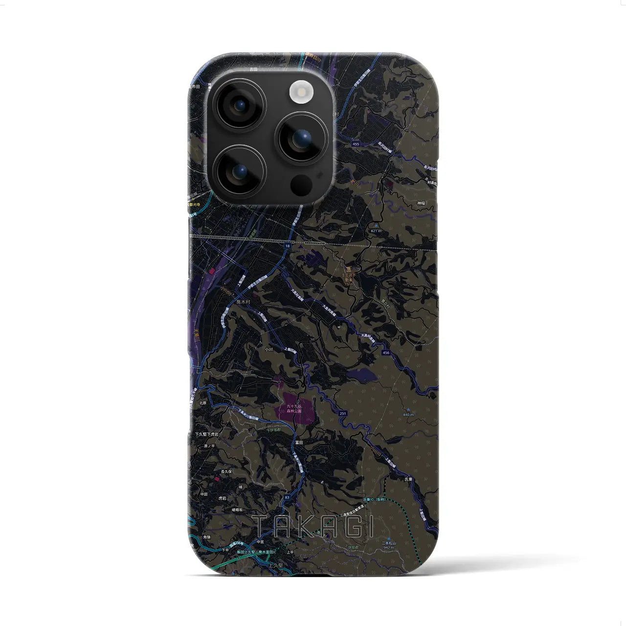 【喬木(長野県)】地図柄iPhoneケース(バックカバータイプ)