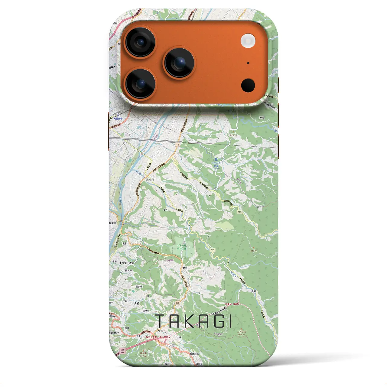 【喬木(長野県)】地図柄iPhoneケース(バックカバータイプ)